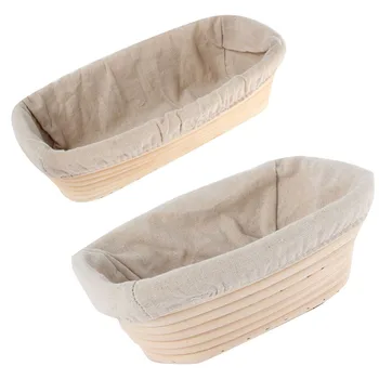 

Bread Basket Banneton Brotform Rattan Proofing Basket Liner Round Oval Fruit Tray Dough Food Storage Container Organizer Baskets