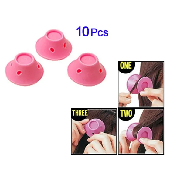 

Beauty No Clip Soft Hair Style Roller Curler (Pink)