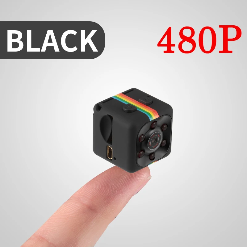 Новинка SQ11 HD 1080P мини-камера Espia Oculta Gizli Kamera Micro Cam Secret Small Casus ночного видения DVR карманная велосипедная гирлянда - Цвет: 480P Black