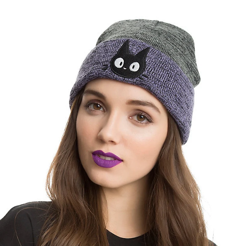 Embroidery Beanie Kiki's Delivery Service JIJI Knitted hat Warm Touca ...