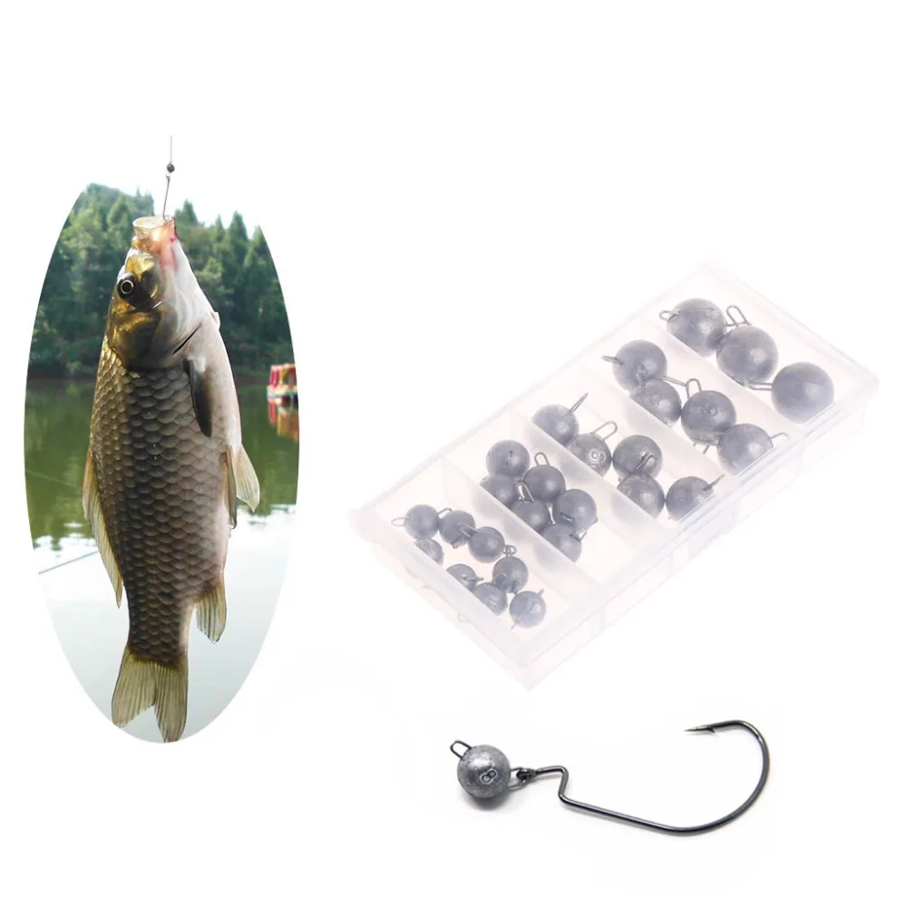 

Set 2g4g6g8g12g Fishing Sinker Fish Accessories Round Lead Drop Shot Tackle Tool