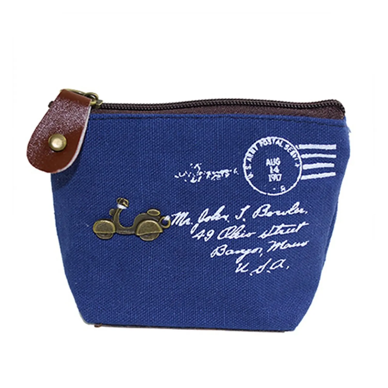 

HEBA Classic Retro Canvas Purse Wallet Coin Bag Pouch Case Brown hanger