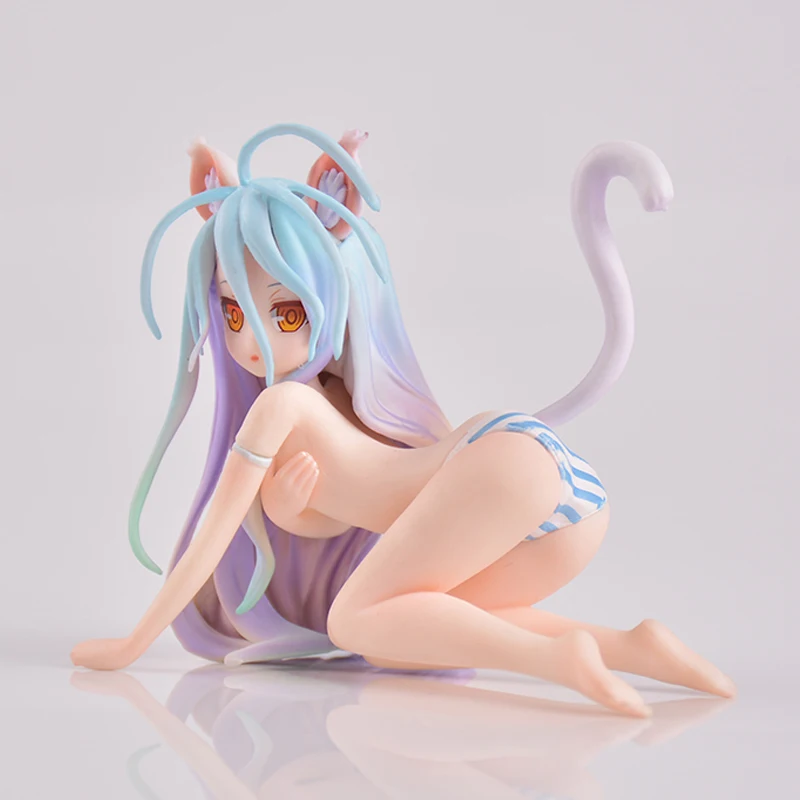 

Anime No game No life Shiro Swimsuit Cat Ver PVC Action Figure Collectible Model doll toy 6cm