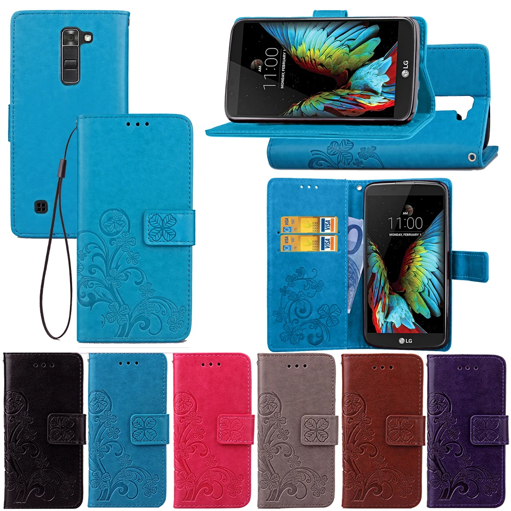 Rvison повезло четыре листа клевера case для lg x power pu кожа стенд откидная крышка коке