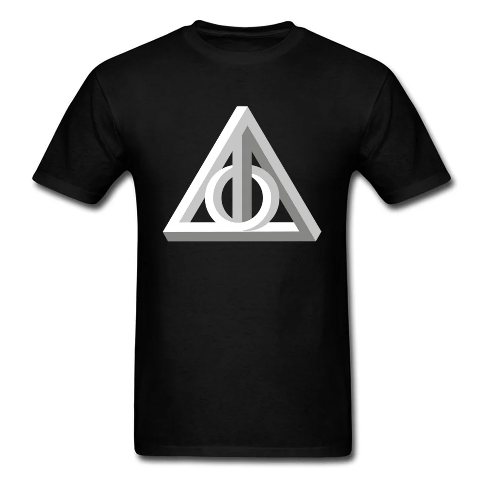 

Lasting Charm Deathly Impossible Sports T-shirt Designer Men Geometric Pattern Triangle Circle Tshirt T Shirts Black