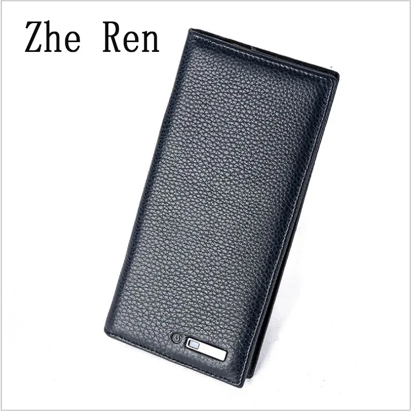 

smart wallet Men real leather money wallet Head layer cowhide intelligent bluetooth anti - loss anti - theft fashion bag