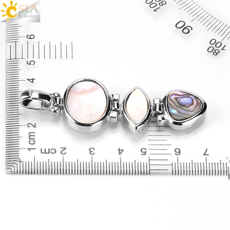 CSJA 6 см 3 Висячие оболочки подвески ожерелье для женщин ювелирные изделия Мода Розовый Абалон перламутр MOP ожерелье s E486