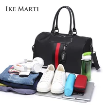 IKE MARTI, дорожная сумка для женщин и мужчин, водонепроницаемая, спортивная сумка, органайзер на молнии, большая тележка, ручная кладь, черная, для спортзала, выходные, дорожные сумки