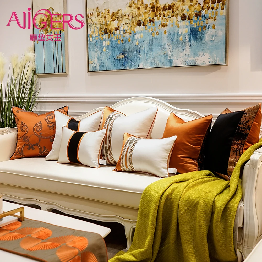 

Avigers Luxury Home Decorative Cushion Covers Patchwork Striped Pillow Cases Throw Pillows for Sofa Bedroom Living Room