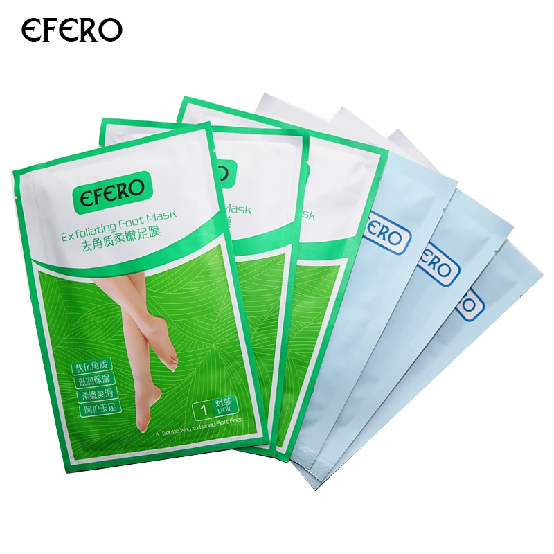 

EFERO 6Pack Moisturizing Foot Mask Dead Skin Remove Pedicure Socks Peeling Foot Baby Feet Care Skin Smooth Exfoliation Feet Mask
