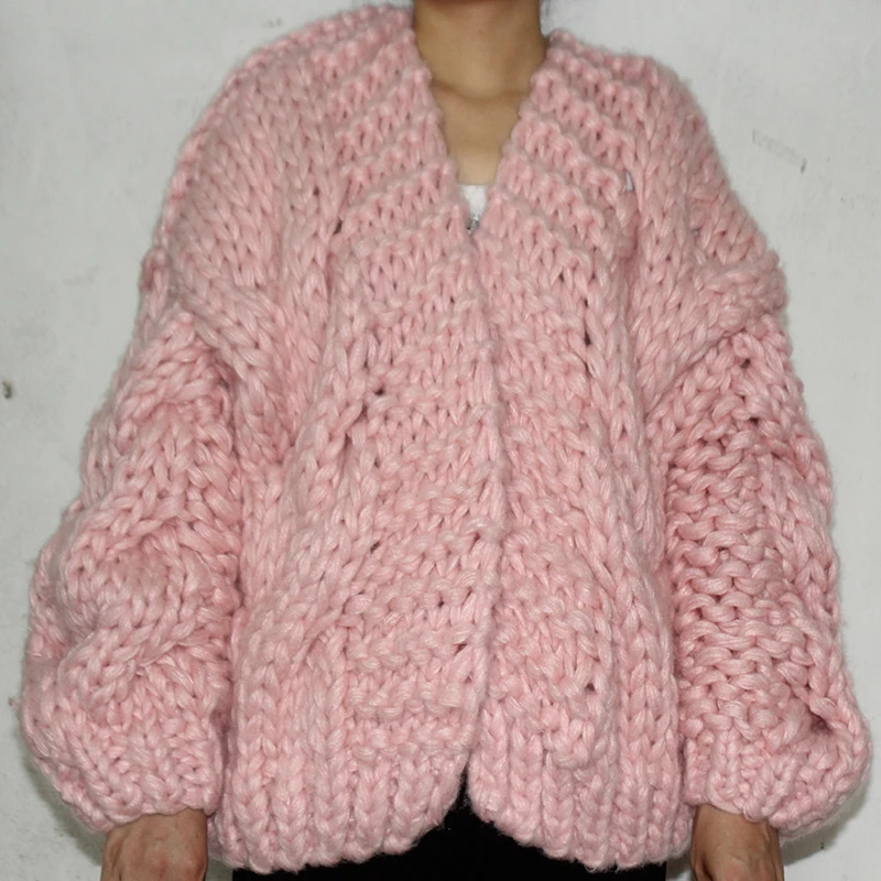 2017 Новый стиль женский грубый шерстяной толстый и теплый кардиган свитер женский зимний модный вязаный крючком свитер пальто