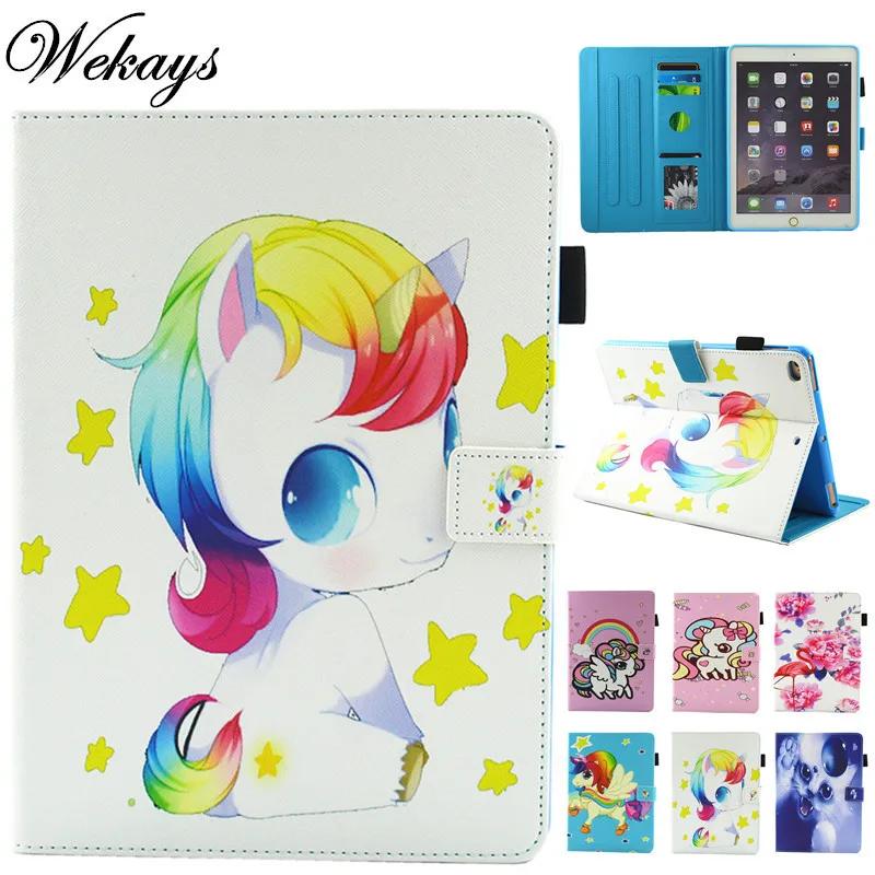 

Wekays For Apple Pad IPad Mini 4 Cartoon Unicorn Leather Funda Case For Coque IPad Mini 4 Tablet Cover Case sFor Ipad Mini4 Kids