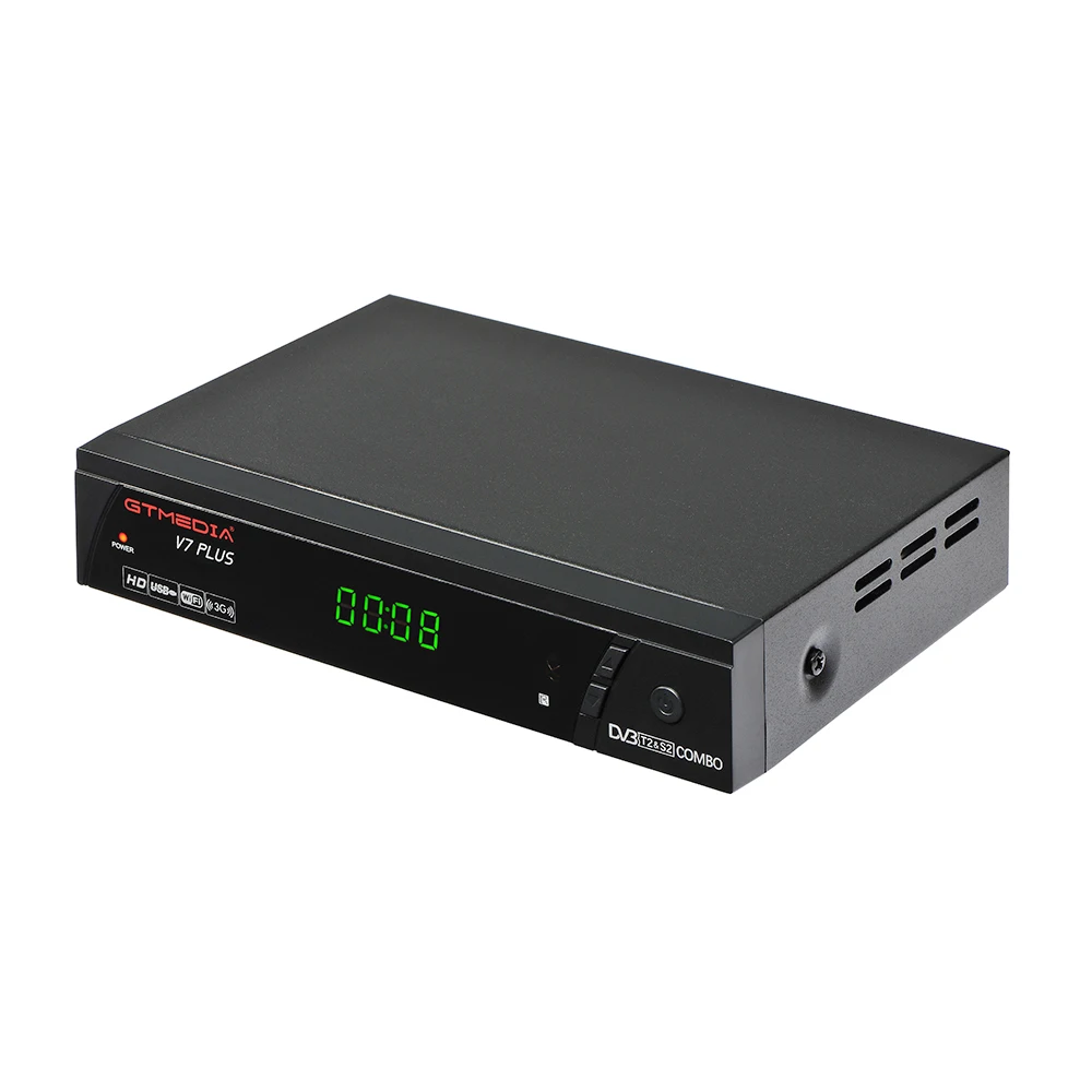 GTMEDIA V7 PlUS Satellite Receiver Full HD 1080P DVB-S/S2+T/T2 Support H.265 4-digit LED display Support PowerVu DRE & Biss key GTMEDIA V7 PlUS Satellite Receiver Full HD 1080P DVB-S/S2+T/T2 Support H.265 4-digit LED display Support PowerVu DRE & Biss key