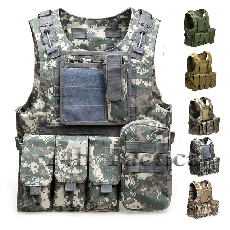 

2017 Tactical Vest Military Camouflage Wargame Body Molle Waistcoat Armor Hunting Molle Combat Vest CS Outdoor Equipment