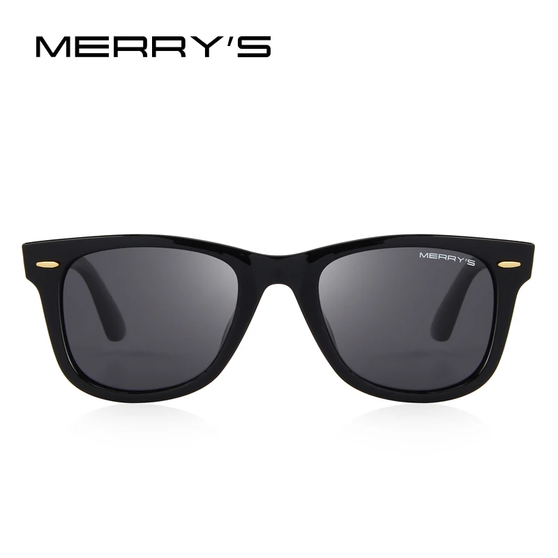 MERRYS Дизайнерские мужские/женские классические ретро поляризованные солнцезащитные очки с заклепками УФ-защита S8140