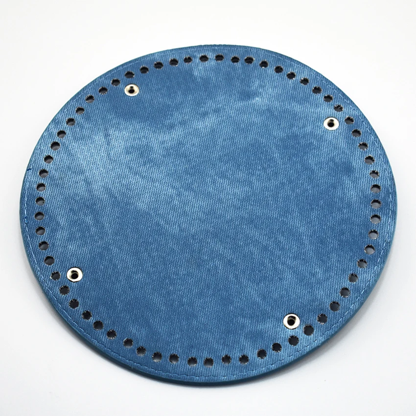 19x19cm Circle Bottom for Bag Bottom with Holes PU Leather Accessories Replacement for Handmade DIY Shoulder Bag Handbag KZBT19