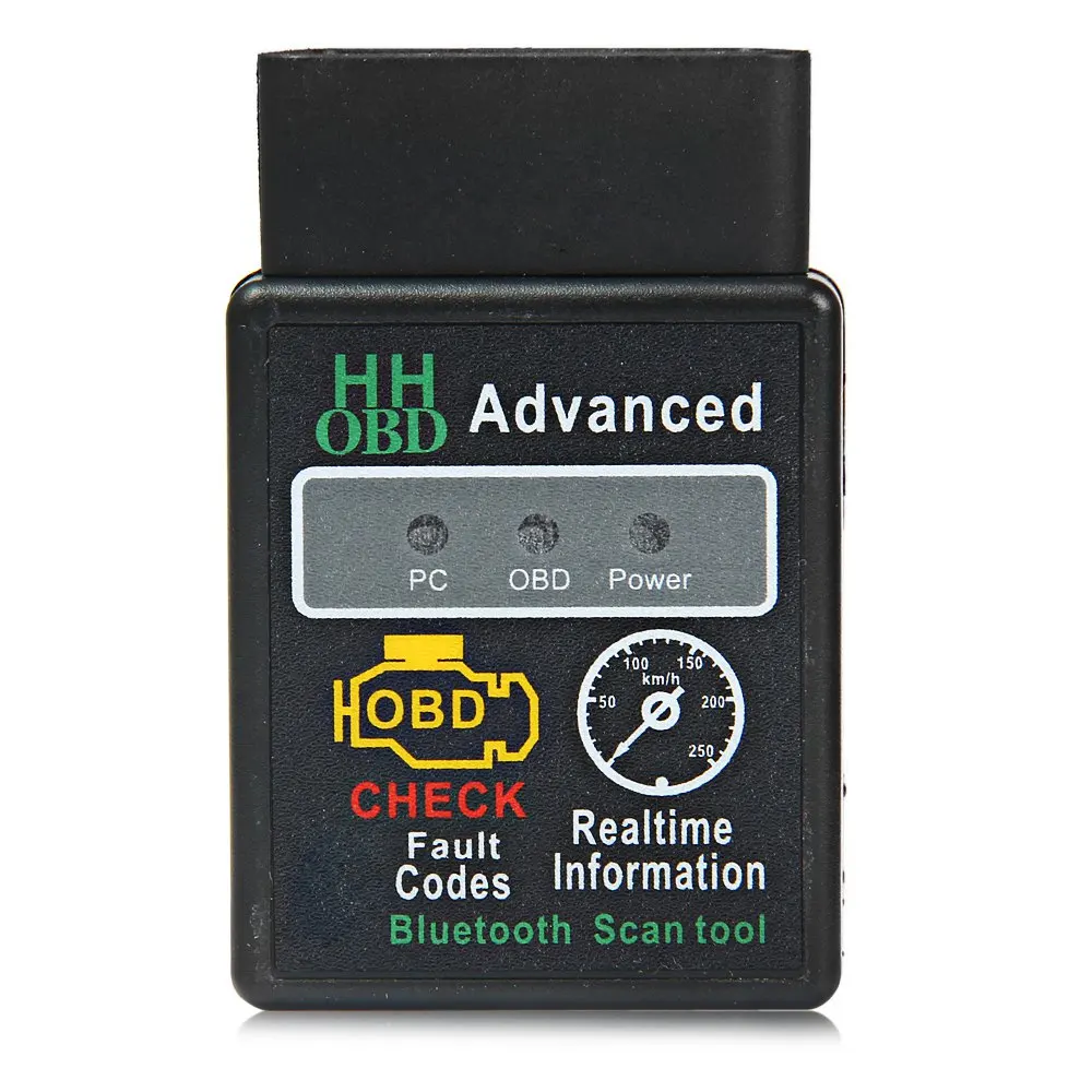 2016 High Quality Version 2.1 HH OBD Advanced V2.1 Black Bluetooth OBD2 Car Auto Can Wireless Adapter Scanner Tool