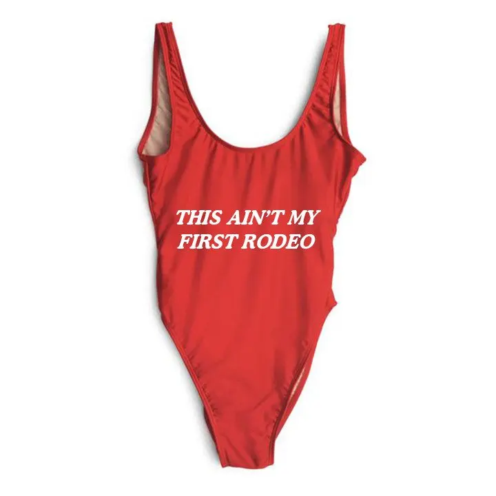 Этот первый купальник ainnot MY RODEO женское забавное боди для живота цельные костюмы
