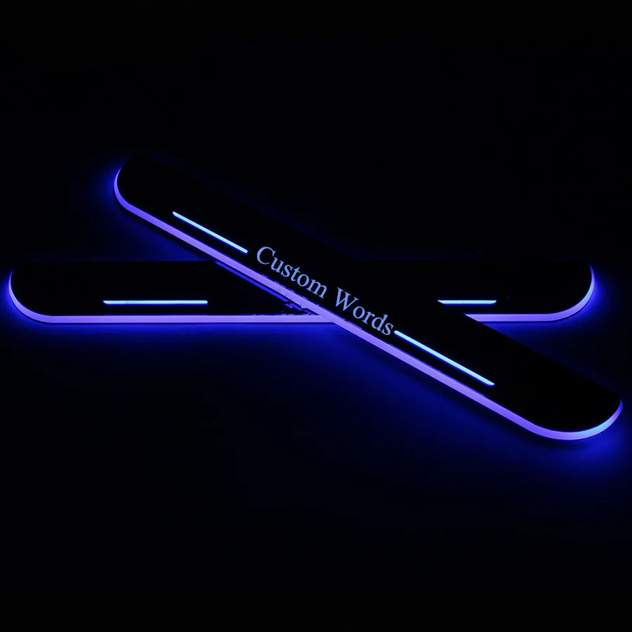 SO COOL !!! custom LED dynamic moving Door Sill Pedal Exterior Car Door Scuff Protection Plate Cover for Buick GL8 2013-2015 for buick lacrosse excelle gt excelle xt verano light led moving front door scuff sticker sill plate pedal protector styling