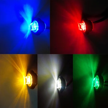 

4 color 8mm LED Indicator Light Lamp Dashboard For Motorcycle Car Truck Boat 12V Red Amber Red Blue Green