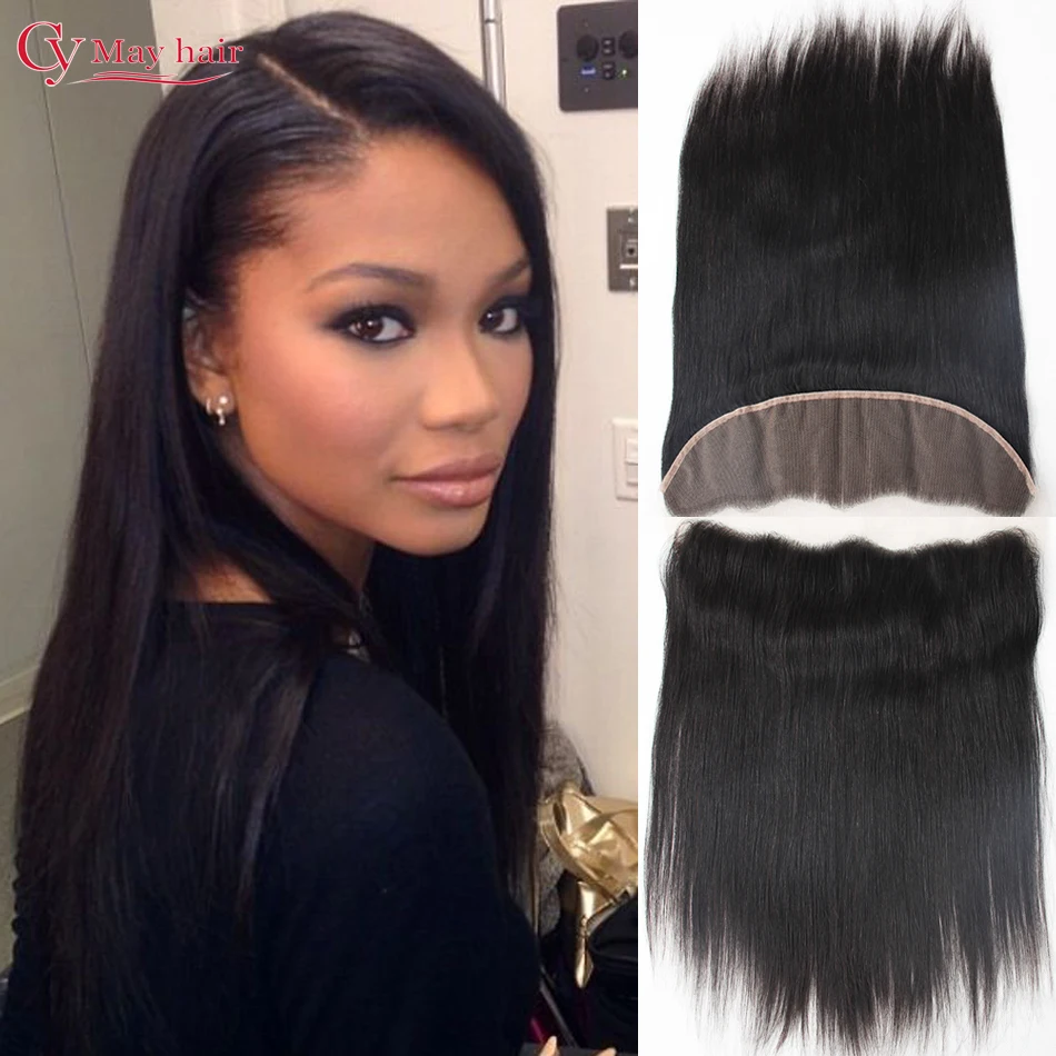 font b Brazilian b font font b Straight b font Lace Frontal Closure 13x4 Ear