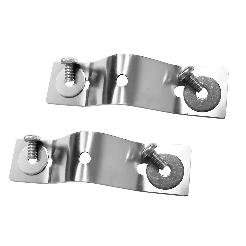 2Pcs Stainless Steel Kayak Trolling Electric Motor Mounting Motor Bracket Mount Hardware 12.5 x 3cm