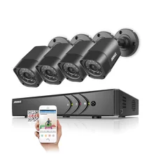 ANNKE 8CH HD-TVI 1080P Lite CCTV Security System DVR and (4) 720P 1280TVL Outdoor Weatherproof Video Surveillance Camera Kits