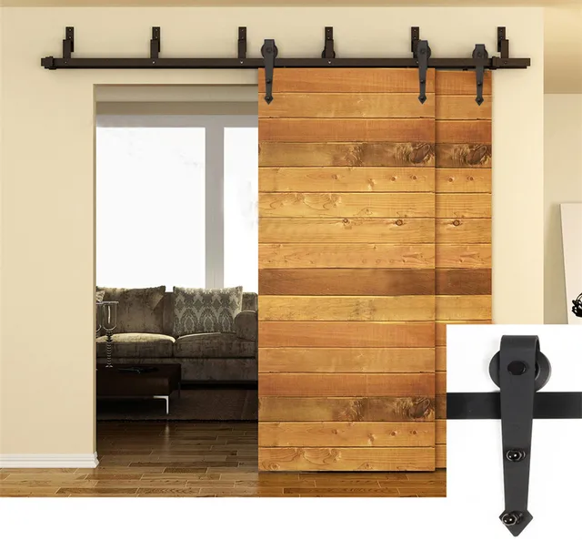 3m To 5m Arrow Design Style Byp Sliding Barn Wood Door Hardware 3m To 5m Arrow Design Style Byp Sliding Barn Wood Door Hardware Interior Rustic Closet Track Kit