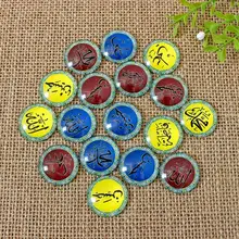 Арабские Стеклянные Мозаичные купольные напечатанные полукруглые драгоценные камни для изготовления ювелирных изделий ручной работы DIY