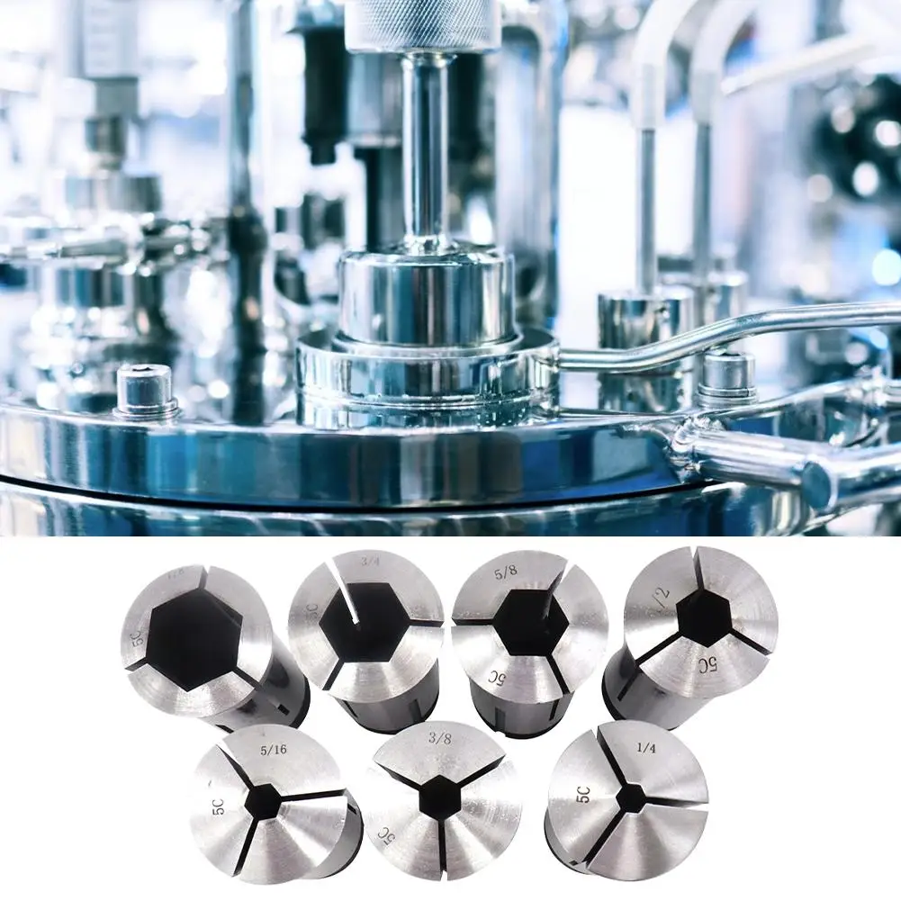 

7Pcs 5C Collet Stop Set For Lathes Chuckers Mills CNC Spring Collet Chuck 1/4, 5/16, 3/8, 1/2, 5/8, 3/4 Inch Free Delivery
