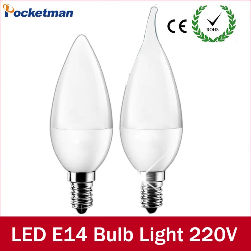 E14 LED Candle Bulb E14 2835 SMD Led Candle Light Bulb Lamp Warm Cool