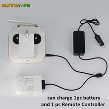 Sunnylife 6A 17,5 V Интеллектуальная батарея и дистанционное автомобильное зарядное устройство двойная быстрая зарядная линия для Phantom 4/4 PRO(+)/4 Advanced