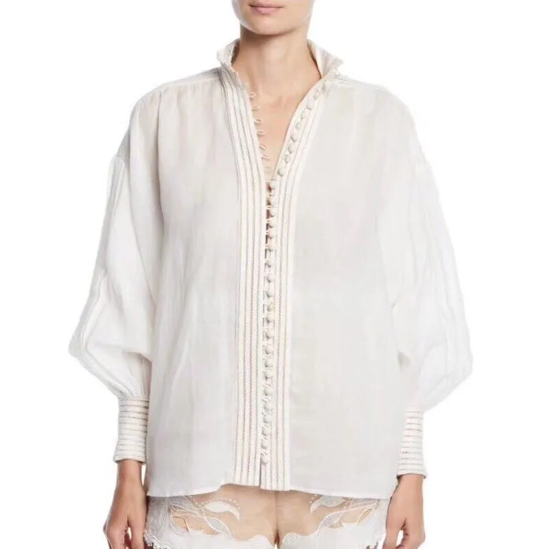 [LIVIVIO] الدانتيل خليط النساء دعوى طية صدر السترة فانوس كم قميص عالية الخصر سليم البسيطة تنورة اثنين من قطعة مجموعة الإناث الربيع 2019