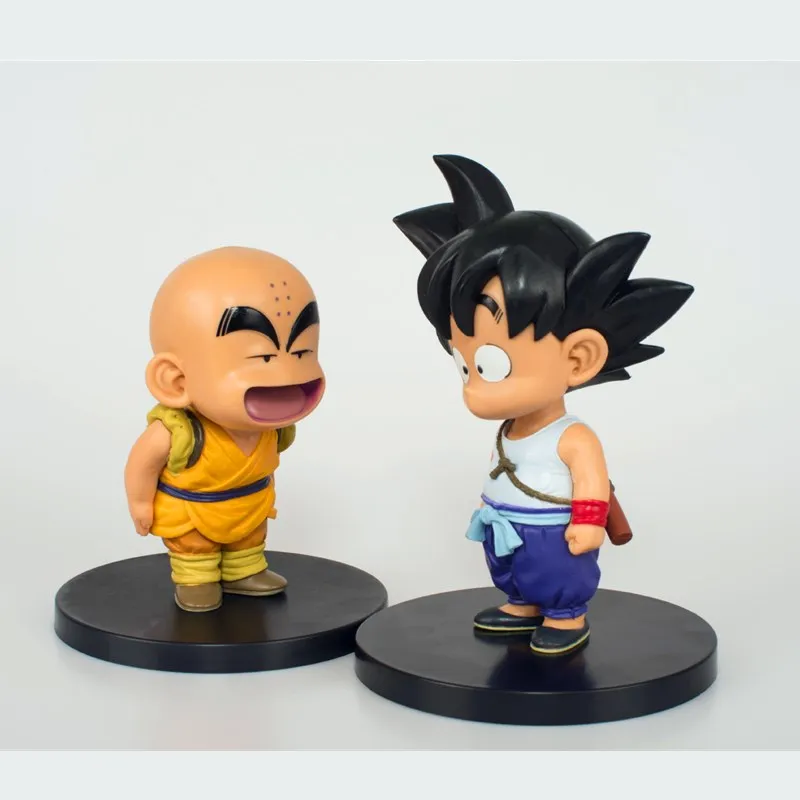 2 шт. аниме Dragon Ball Q версия young Son Goku & Krillin 15 см ПВХ фигурка Коллекционная модель