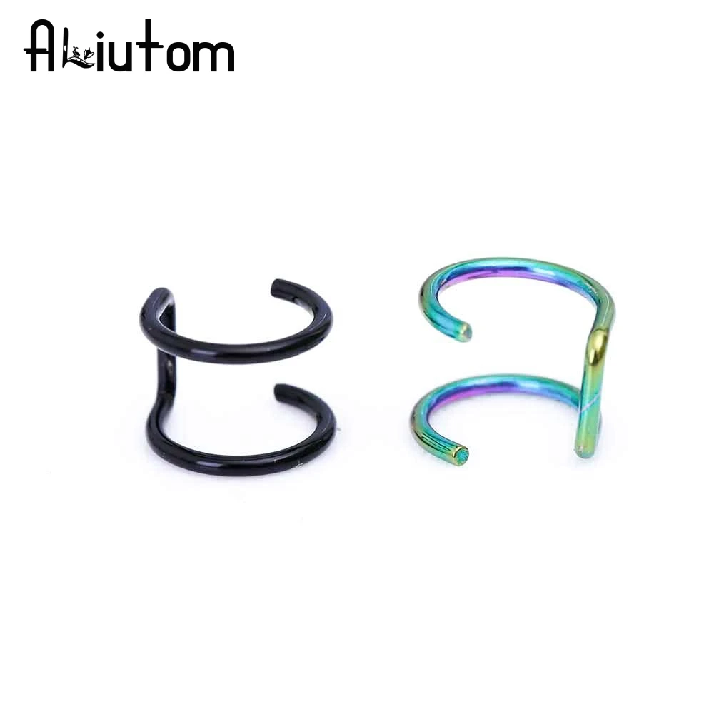 ALIUTOM 1 шт. новинка панк рок клипсы для ушей манжеты серьги без пирсинга с вырезами u