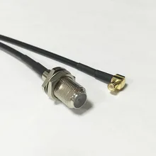F Женский Джек к MCX Штекер прямоугольный разъем RG174 коаксиальный кабель RF Pigtial 20 см " адаптер