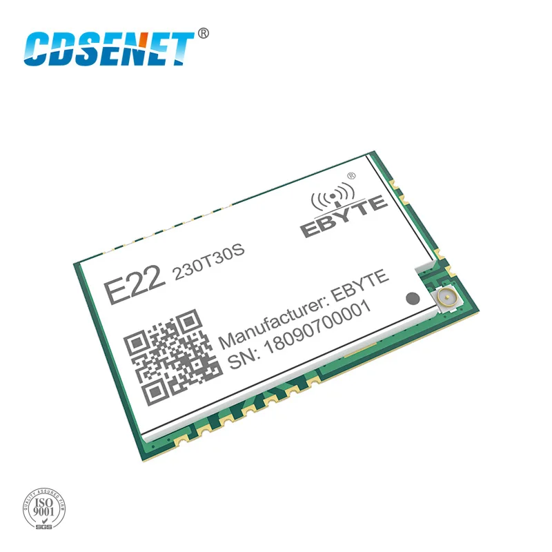 SX1262 LoRa 230 МГц 30dBm SMD беспроводной приемопередатчик E22-230T30S IPEX отверстие для штампа 1 Вт большое расстояние TCXO передатчик и приемник