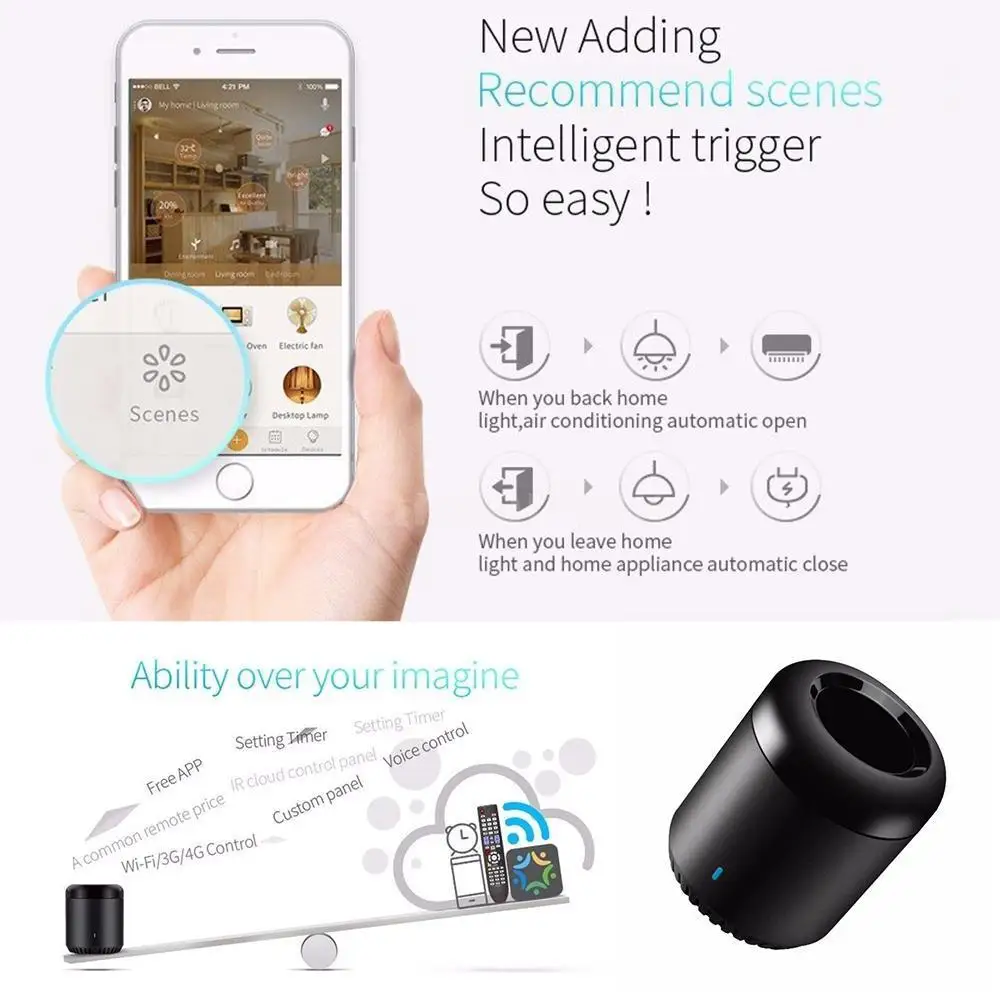 Broadlink RMMini 3 WiFi + IR 4G пульт дистанционного управления для Alexa Google Home IFTTT беспроводное