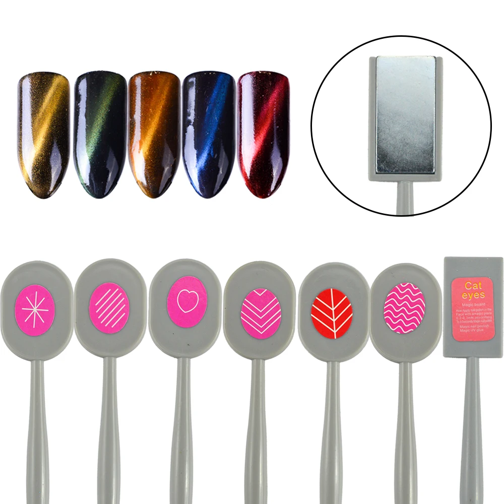 

1pcs Nail Art Magnet 3D Cat Eye Effect Nail Wave Heart Pro Magnetic Stick Pen Equipment Nail Gel Varnish Manicure Tools BE406
