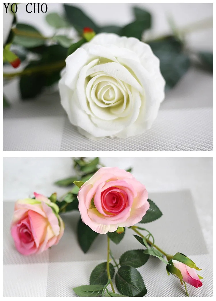 3 heads velvet roses10