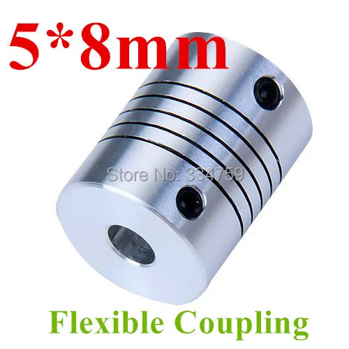 

Free Shipping 5x8mm Coupler shaft couplings OD19mm*25mm flexible shaft 5mm 8mm for cnc parts stepper motor