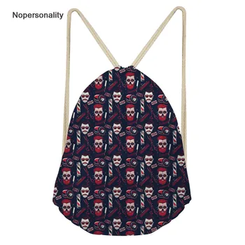 

Nopersonality Drawstring Bags Cool Printing Barber Drawstring Backpack for Women Girls Casual Kids Travel Beach Bagpack Mochila