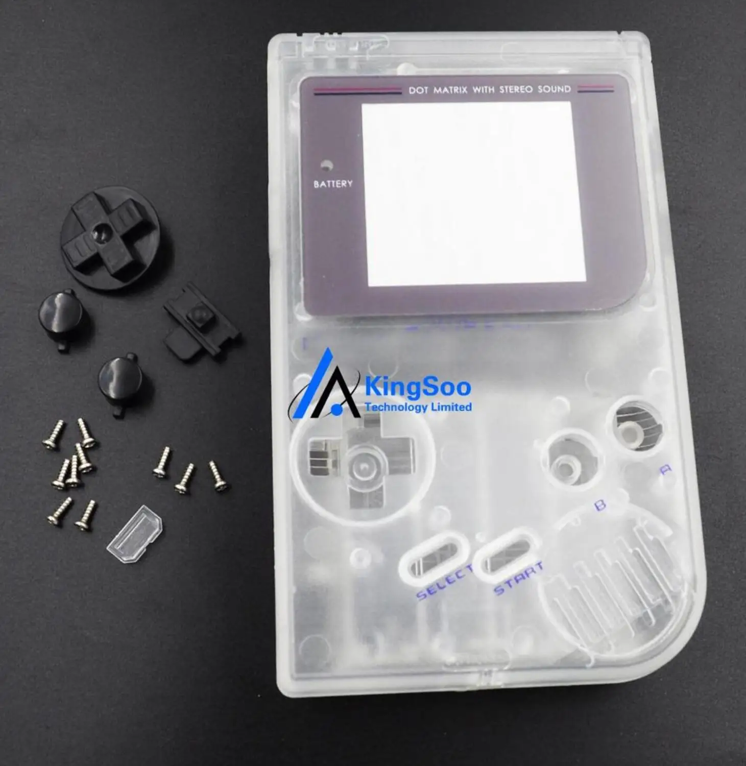 Kinglosoo Полный Корпус в сборе для GBO GB DMG shell чехол для nintendo Gameboy - Цвет: Бесцветный