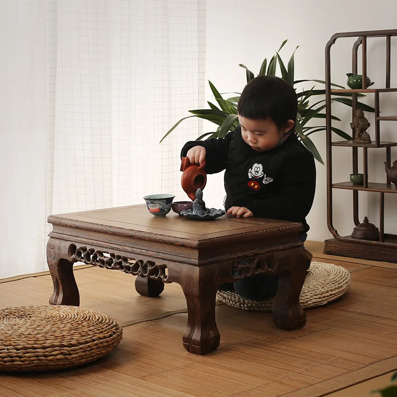 

Mahogany furniture wooden wood table table Kang several windows carved antique tatami platform