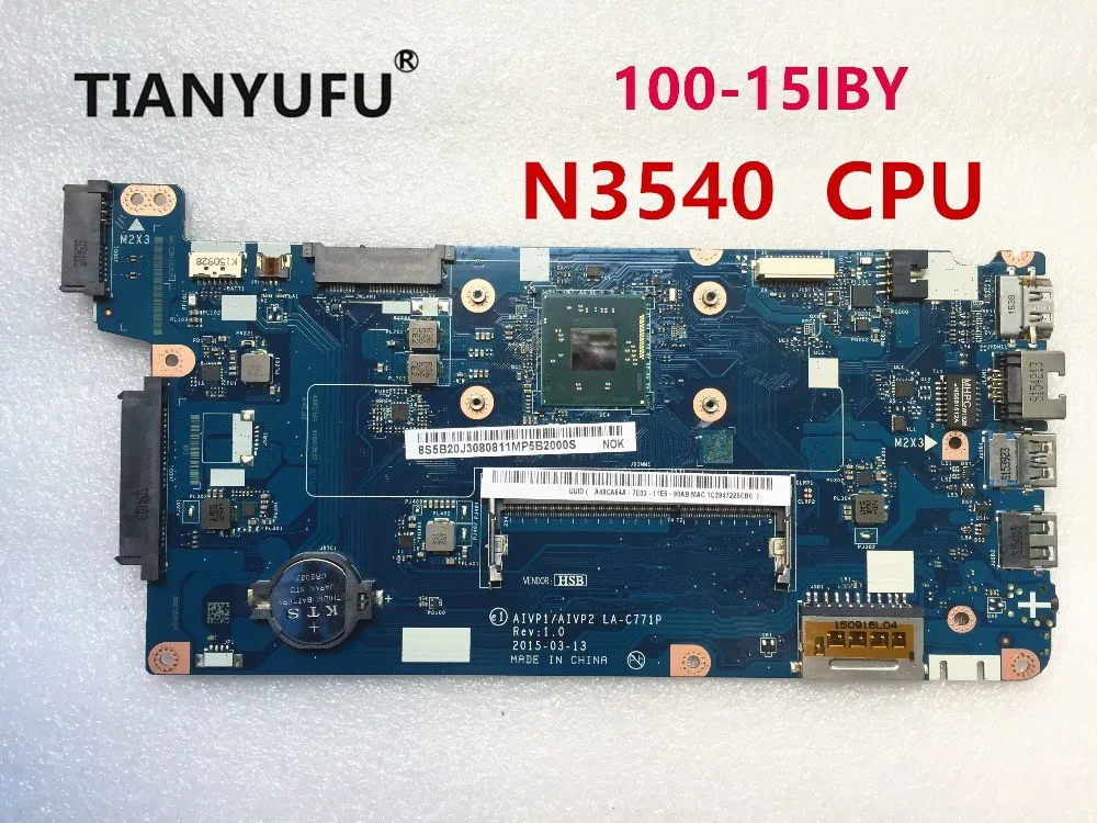 AIVP1/AIVP2 LA-C771P материнская плата для lenovo B50-10 100-15IBY материнская плата для ноутбука с процессором N3540(для процессора intel) протестирована на