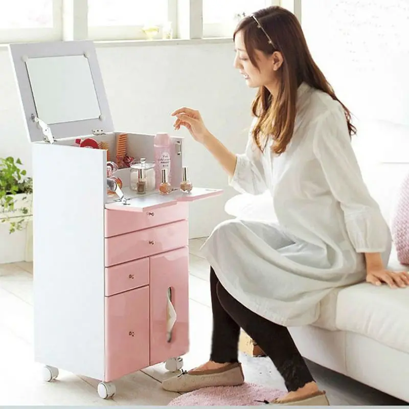 Multipurpose dressing table mirrored dresser wood makeup vanity