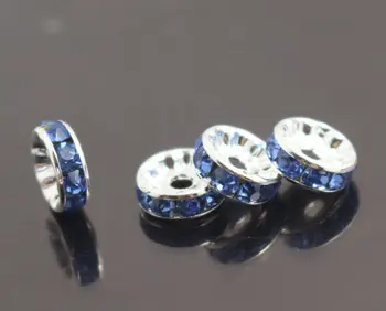 

Rhinestone Crystal Spacer Copper Beads,6mm 8mm 10mm 12mm,100 pcs