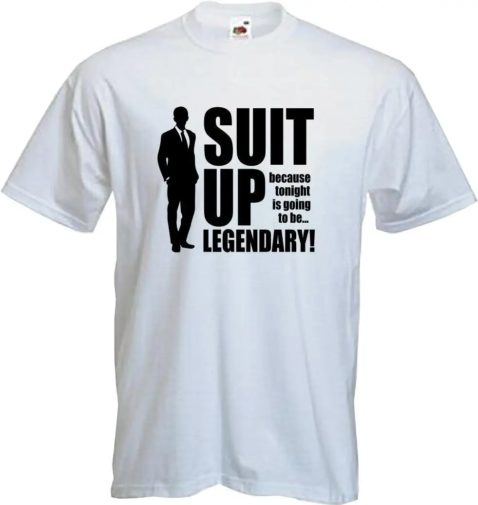 SUIT UP How I Met Your Mother HIMYM Barney Stinson качество новинка футболка новые футболки Забавные