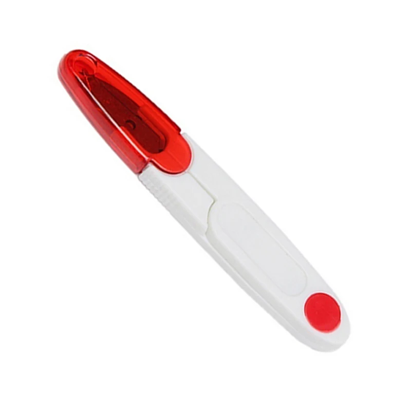 

Portable Yarn Scissors With Safety Lid Plastic Handle Tailors Embroidery Tool Sewing Thread Cutter Cross Stitch Scissors Dropshi