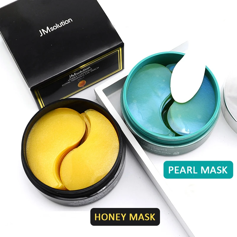 

JM Under Eye Patches Anti Aging Eye Mask 60 sheets Green Pearl / Black Honey Multi Functional Full Face Mask